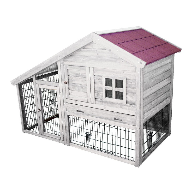 WOODLAND RABBIT HUTCH TRIDOLF COTTAGE 150x80x108CM