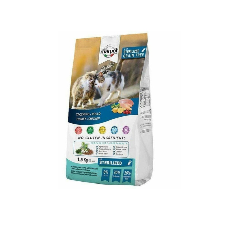 Aequil. Chef Cat Steriliz  Tureky/Chicken 1,5 Kg