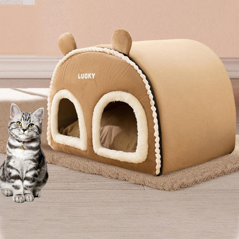 Beige Warm Pet Bed 50*40*40Cm