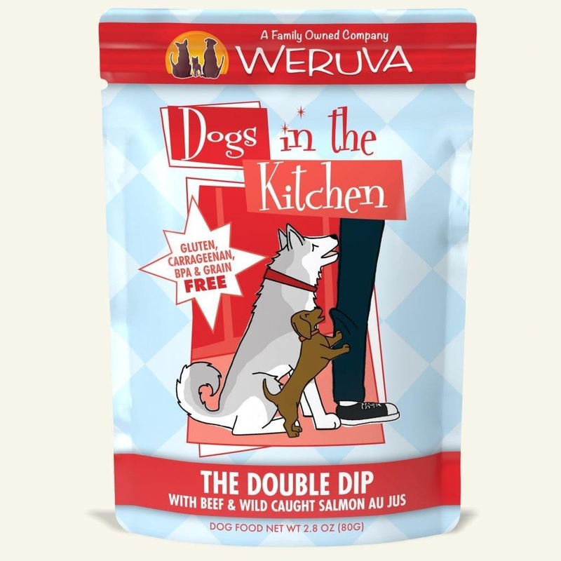Weruva DITK Dog Pouch Beef & Wild-Caught Salmon Au Jus - The Double Dip