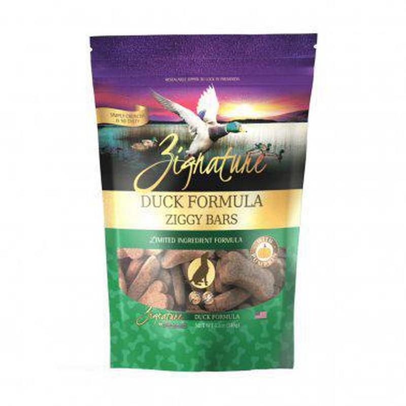 Zignature Dog Treat GF Ziggy Bars Duck 12 oz