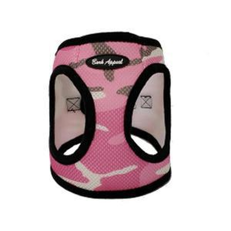 Bark Appeal Step In Harness Mesh Pink Camouflage