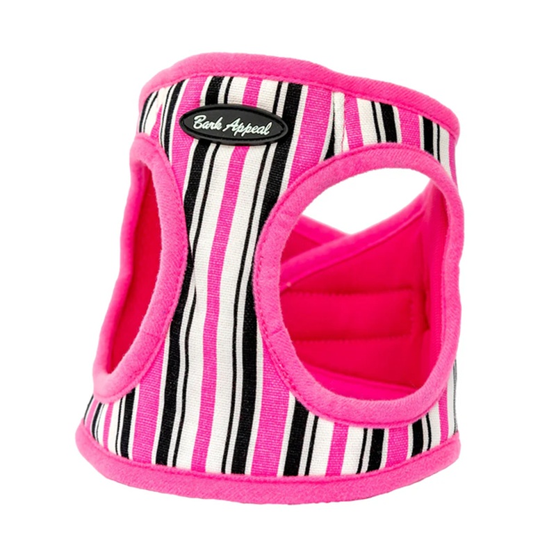 Bark Appeal Stripe Step In Harness, Pink
