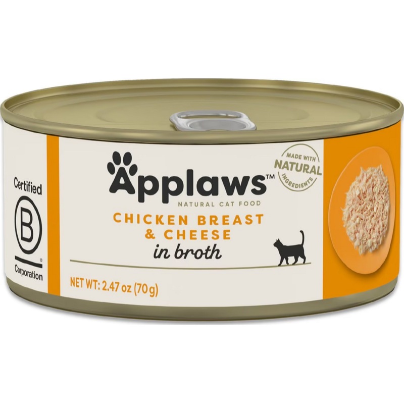 Applaws Natural Wet Cat Food Chicken Breast with Cheese in Broth