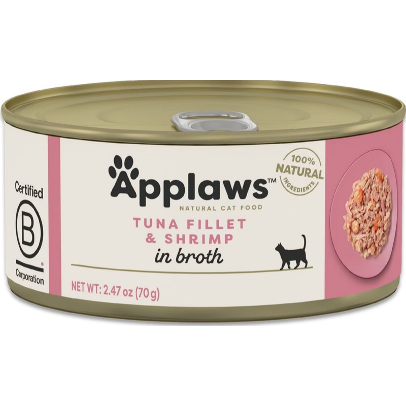 Applaws Natural Wet Cat Food Tuna with Shrimp in Broth