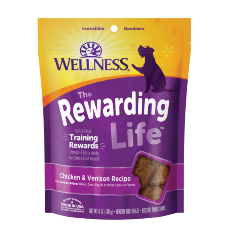 Wellness Rewarding Life Soft & Chewy Dog Treats Grain Free Chicken & Venison