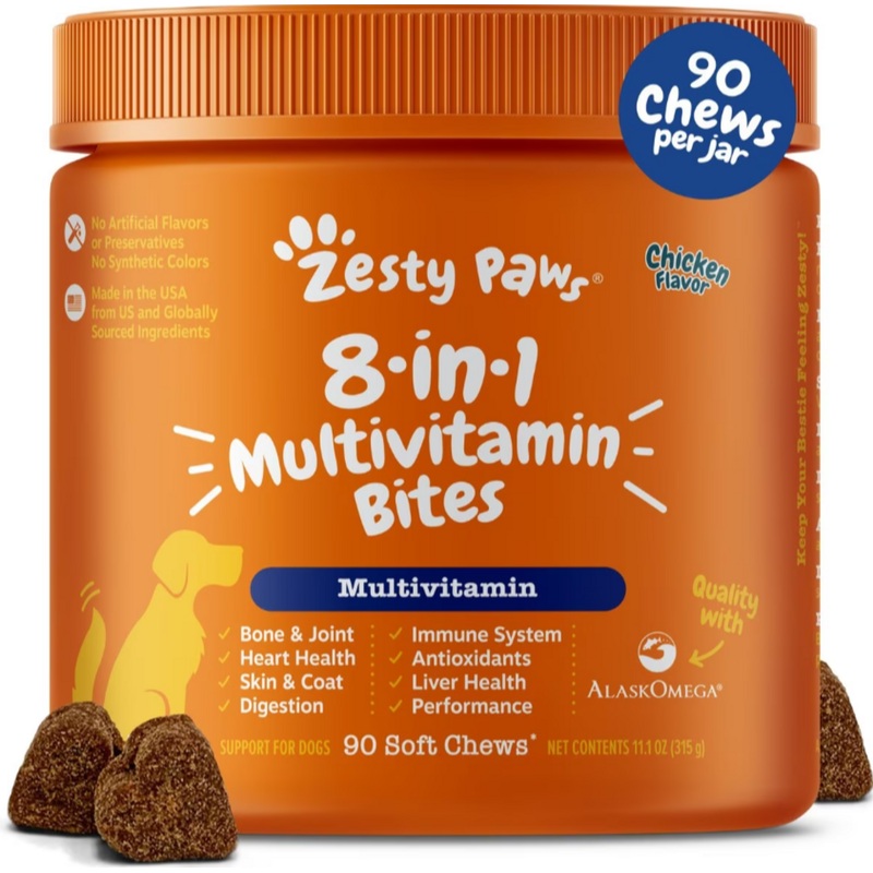 Zesty Paws 8-in 1 Multifunctional Bites Chicken 90ct