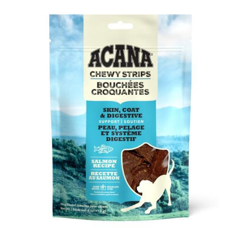 Acana Chewy Strips Skin Coat & Digestive Support Dog Treat