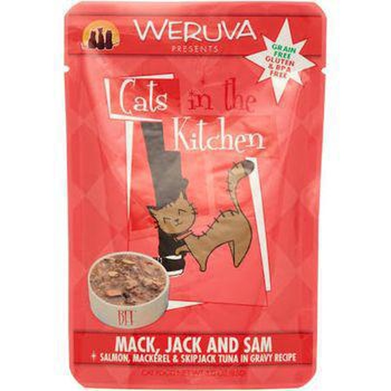 Weruva CITK Pouch GF Salmon, Mackerel & Tuna - Mack Jack & Sam 3oz
