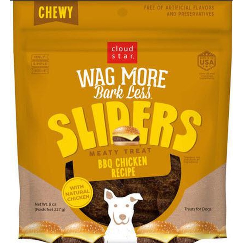 Wag More Bark Less Dog Treat Sliders BBQ Chicken 8 oz