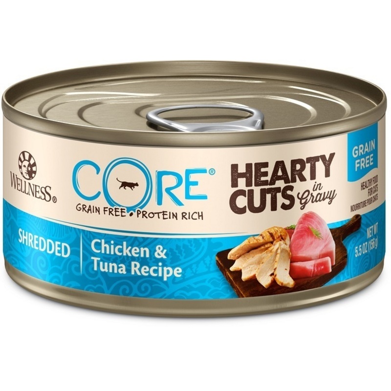 Wellness CORE Natural Grain Free Hearty Cuts Chicken and Tuna Canned Cat Food