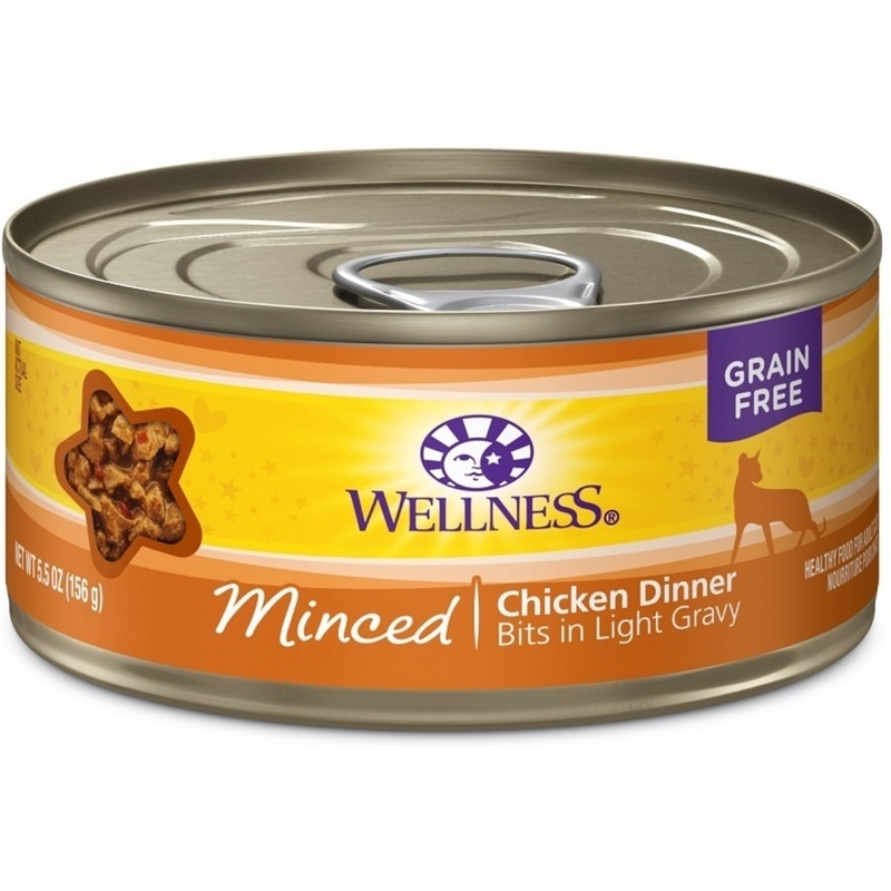 Wellness Grain Free Natural Minced Chicken Dinner Wet Canned Cat Food
