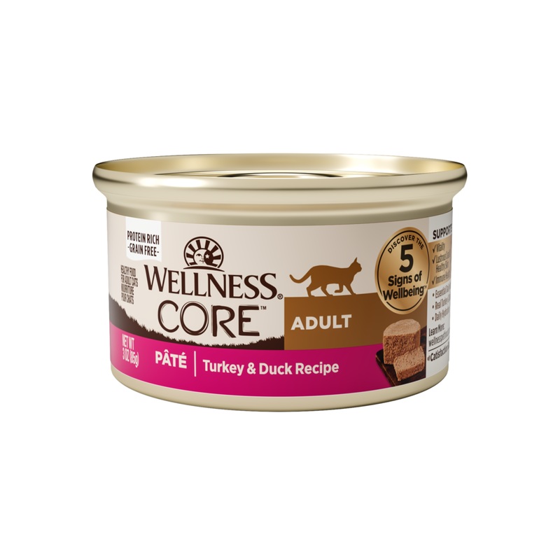 Wellness CORE Natural Grain Free Turkey and Duck Pate Wet Canned Cat Food