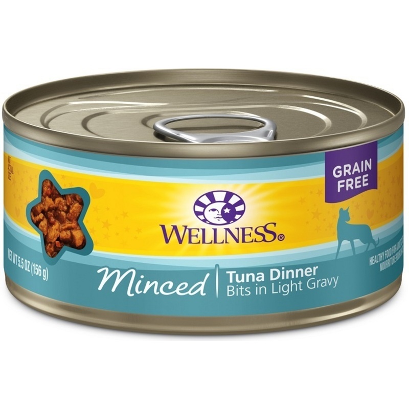 Wellness Grain Free Natural Minced Tuna Dinner Canned Cat Food