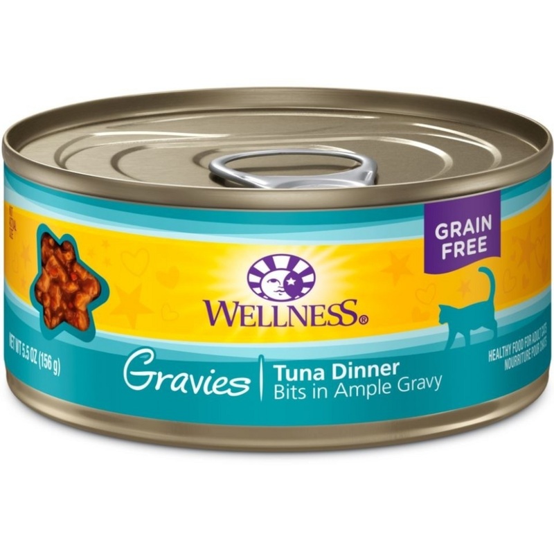 Wellness Natural Grain Free Gravies Tuna Dinner Canned Cat Food