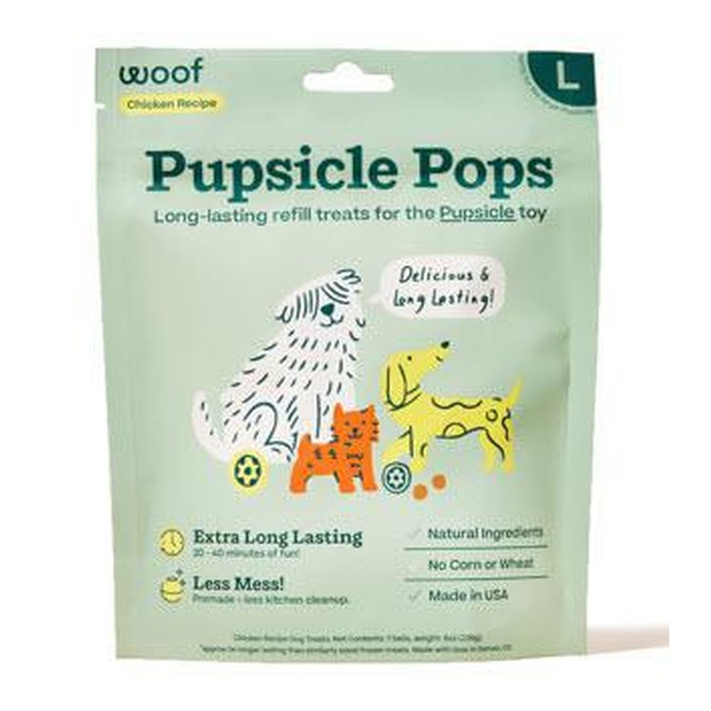 Woof Dog Treat PB & Chicken Refill Pops Large 8 oz