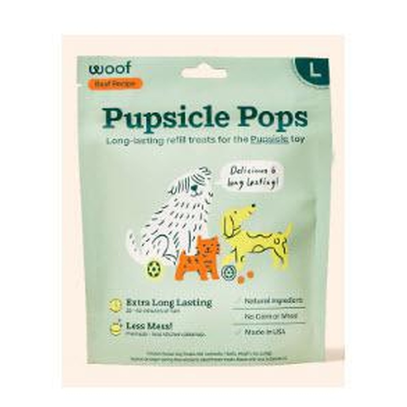 Woof Dog Treat PB & Beef Refill Pops