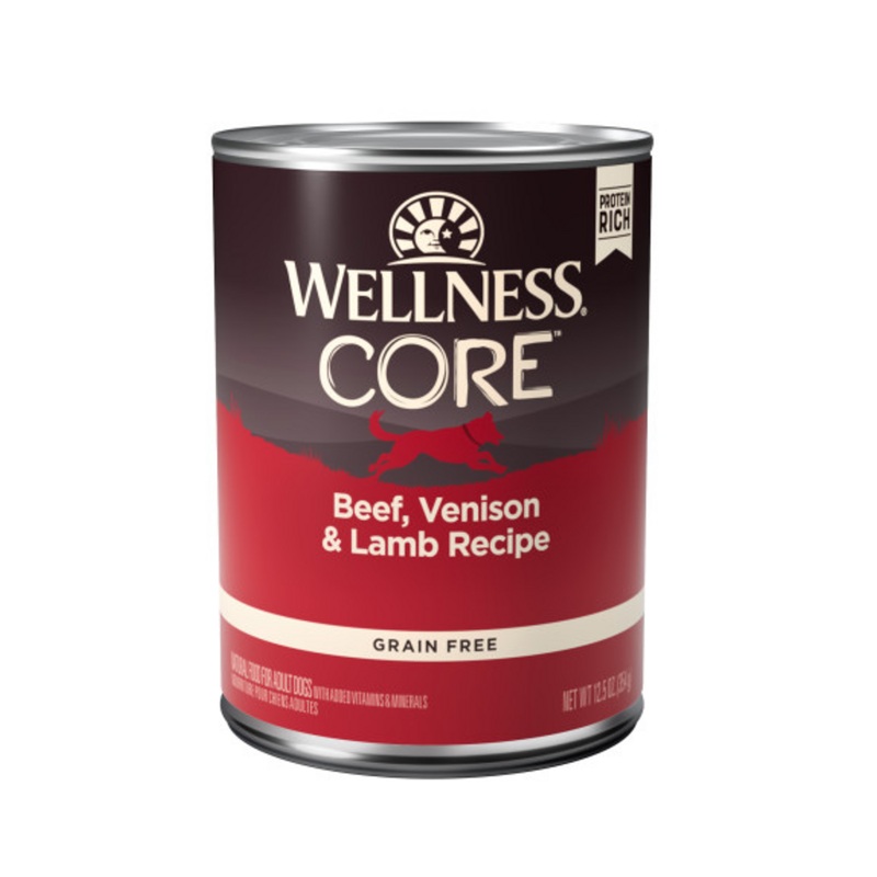 Wellness CORE Grain Free Natural Beef, Venison and Lamb Recipe Wet Canned Dog Food