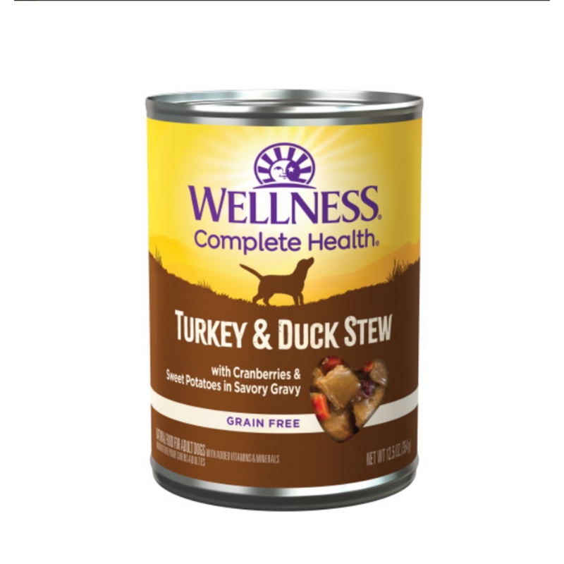 Wellness Grain Free Natural Turkey and Duck Stew with Sweet Potato and Cranberries Wet Canned Dog Food