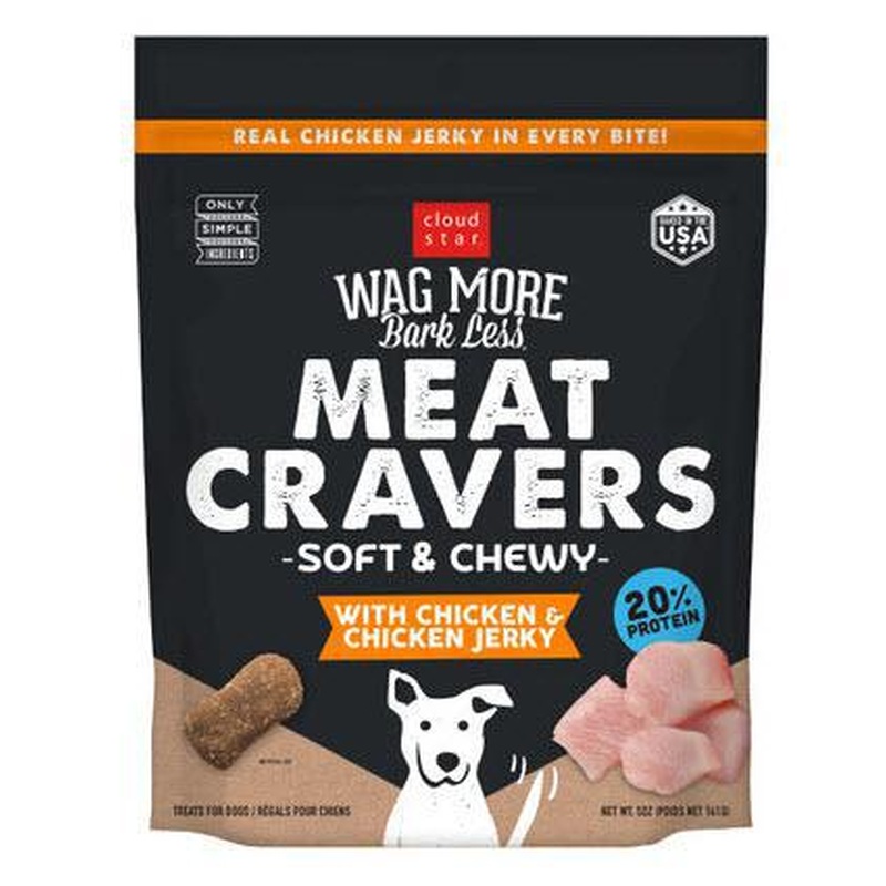 Wag More Bark Less Dog Treat Meat Cravers Soft Chewy Chicken 5 oz