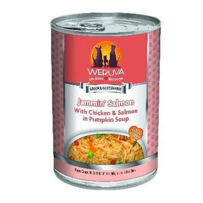 Weruva Dog Can Chicken and Salmon in pumpkin soup - Jammin Salmon