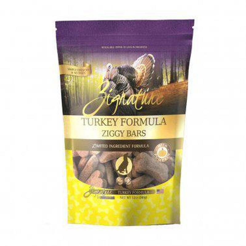Zignature Dog Treat GF Ziggy Bars Turkey 12 oz