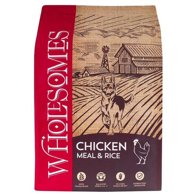 Wholesomes Chicken Meal & Ric Dry Dog Food 40 Lbs
