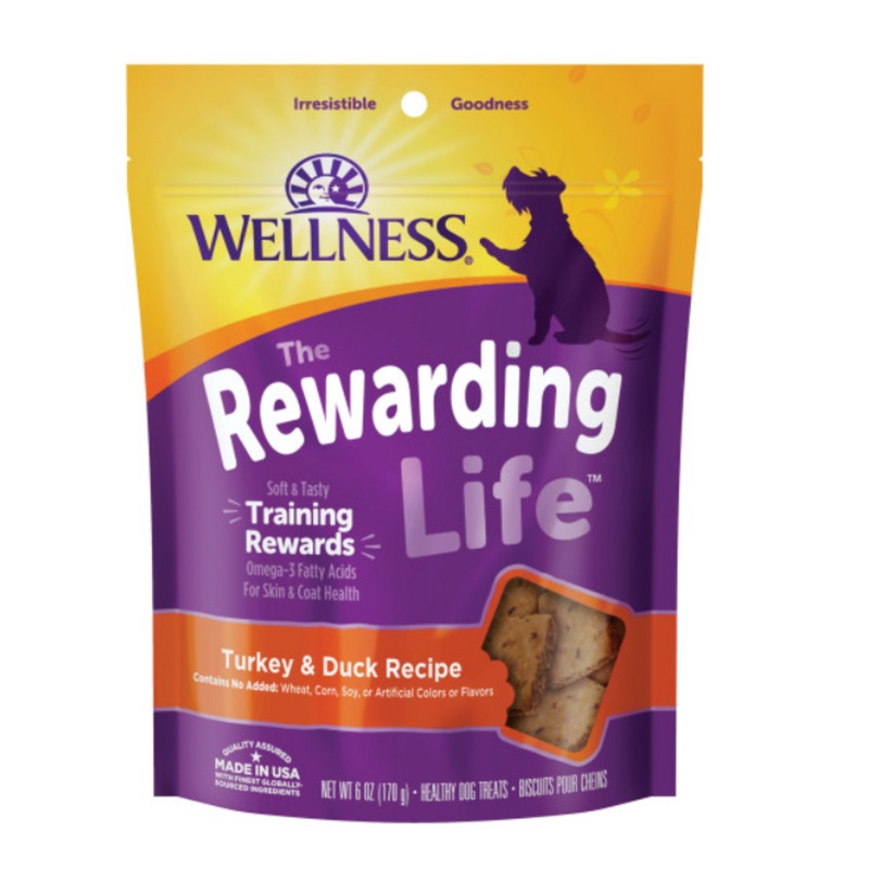 Wellness Rewarding Life Soft & Chewy Dog Treats Grain Free Turkey & Duck