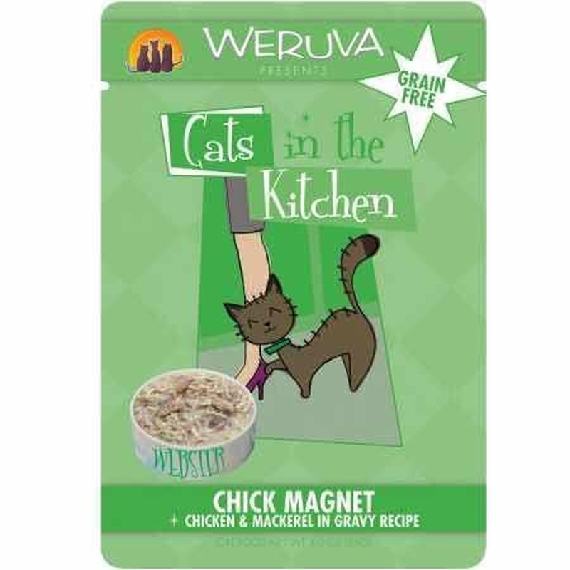 Weruva CITK Pouch GF Cats in the Kitchen  Chick Magnet Chicken & Mackerel in Gravy